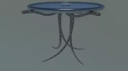 1ex0 Snake Table High Poly version 3D model
