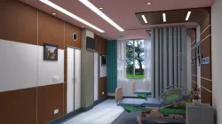 2-Bed Hospital Room Interior  3D model