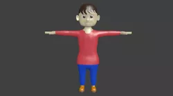 3d boy low 3D model