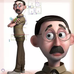 3D Cartoon Teacher Rigged 3D model