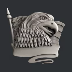 3d STL models for CNC router eagle 3D model