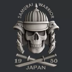 3d STL models for CNC router Samurai 3D model