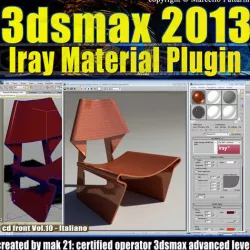 3ds max 2013 Iray Material Plugin v 10 Italiano cd front 3D model
