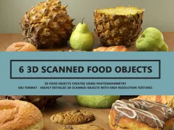 6 3D Scanned Food Objects 3D model