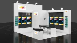 6M x 5M 2 Side Open Exhibition Stall Corona Vray - Render Ready 3D model