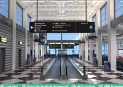 Airport Departures Lounge Low-poly  3D model