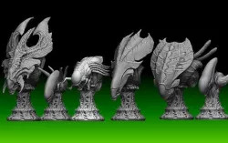 Aliens Chess set  3D model