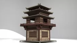 Ancient Architecture Arcade Palace Tower Low-poly  3D model