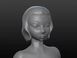 Anime girl base mesh 3D model