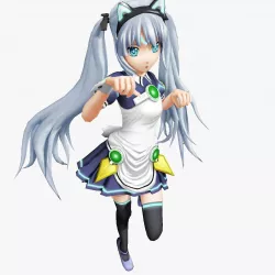 ANIME MIKU VOCALOID POSE CAT Low-poly  3D model