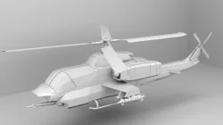 Apache Helicopter Low-poly  3D model