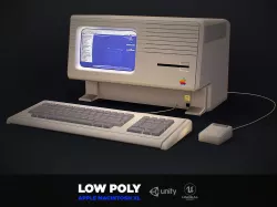 Apple macintosh xl old computer Low-poly  3D model