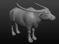 Asian buffalo 3D model