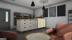 Bakery - interior and props Low-poly  3D model