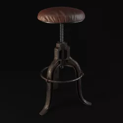 BAR STOOL - LOFT Low-poly  3D model