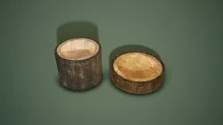 Bark Bowl Tall and Small 2 Piece Set 3D Model Collection