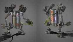 Barrbot mecha Low-poly  3D model