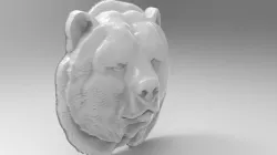 Bear head wall decor 3d stl models for artcam and aspire 3D model