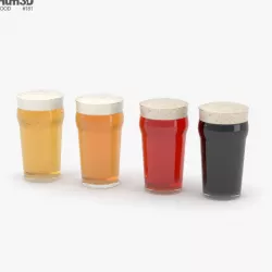Beer Pint Glass 3D model