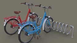 Bike Stand with Bikes 3D model
