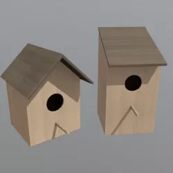 Birdhouse Low-poly  3D model