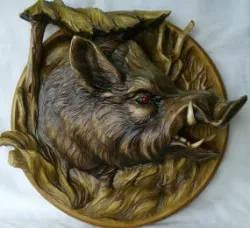 Boar wall art 3d stl models for artcam and aspire 3D model