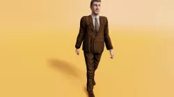 Business Man - Animated low-poly character Low-poly  3D model