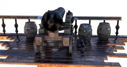Cannon on the ship Low-poly  3D model