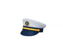 Captain Hat Low-poly  3D model