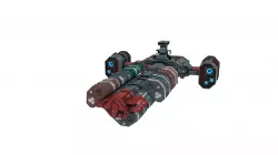 Cargo Spaceship RD99 Low-poly  3D model