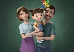 Cartoon Family Rigged V7 3D model