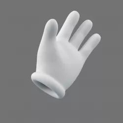 Cartoon Glove Hands Low Poly  4 fingers Low-poly  3D model