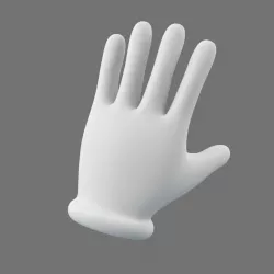 Cartoon Glove Hands Low Poly - 5 fingers Low-poly  3D model