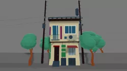 Cartoon House 3D model