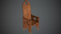 Chair Throne Medieval Low-poly  3D model