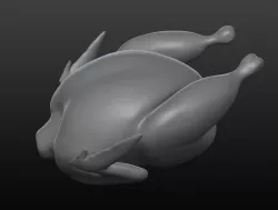 Chicken carcass 3D model