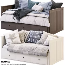children bed HEMNES IKEA 3D model