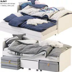 children bed SLAKT IKEA 3D model