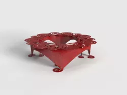 Circular spiral pattern bench  3D model