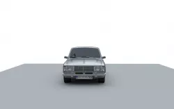 Classical iranian car Low-poly  3D model