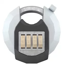 Code padlock Low-poly  3D model