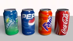 Coke Fanta Pepsi Sprite Can 3D model