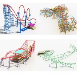 Collection of Roller Coaster  3D model