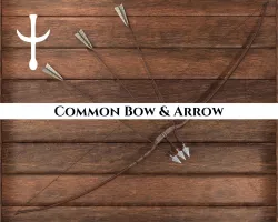 Common Bow and Arrow 3D model