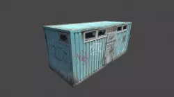 Container barrack Low-poly  3D model