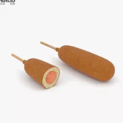 Corn Dog 3D model