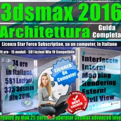 Corso 3ds max 2016 Architettura Guida Completa Subscription 3D Model Collection