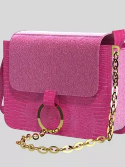 Cute Leather and Suede bag 3D model