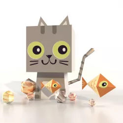 Cute Lowpoly Cartoon Isometric Cat Animal 3d Model Low-poly  3D model