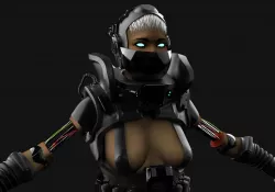 Cyber Girl-Assassin 3D model